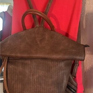 Brown Medium Size Back Pack with Adjustable Straps